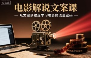 电影解说文案课,从文案多维度学习电影的流量密码-资源站