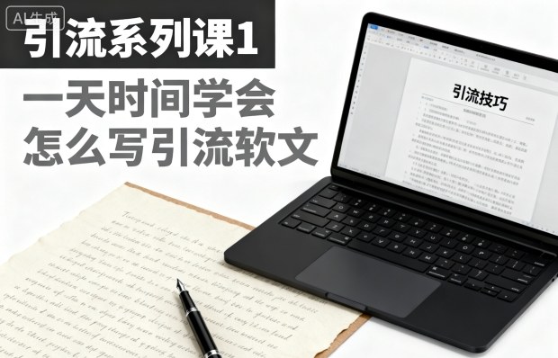 引流系列课1，一天时间学会怎么写引流软文-资源站