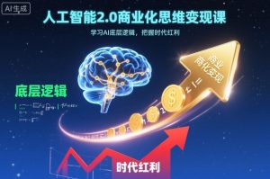 人工智能2.0商业化思维变现课,学习AI底层逻辑,把握时代红利-资源站