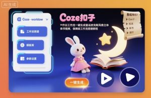 Coze扣子工作流一键生成童话皮克斯风格立体书视频,保姆级工作流搭建教程-资源站
