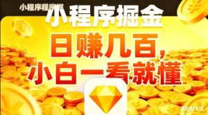微信小程序掘金项目，日入几张，项目简单，小白一看就懂，5分钟就能学会上手操作【揭秘】-资源站