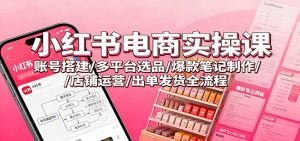 小红书电商实操课：账号搭建/多平台选品/爆款笔记制作/店铺运营/出单发货全流程-资源站