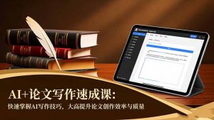 AI+论文写作速成课：快速掌握AI写作技巧，大幅提升论文创作效率与质量-资源站