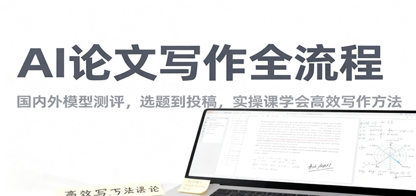 AI论文写作全流程，国内外模型测评，选题到投稿，实操课学高效写作方法-资源站