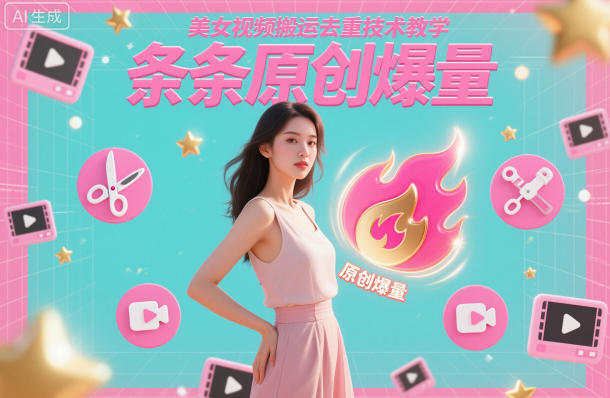 美女视频搬运去重技术教学，条条原创爆量-资源站
