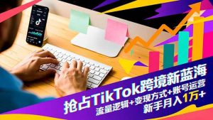 抢占TikTok跨境新蓝海：流量逻辑+变现方式+账号运营，新手月入1万+-资源站