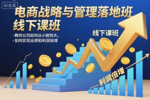 电商战略与管理落地班线下课,教你公司如何从小做到大,如何实现业绩和利润倍增【录音】-资源站
