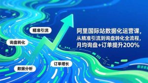 阿里国际站数据化运营课-11月，从精准引流到询盘转化全流程，月均询盘+订单提升200%-资源站