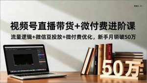 视频号直播带货+微付费进阶课:流量逻辑+微信豆投放+微付费优化,新手月销破50万-资源站