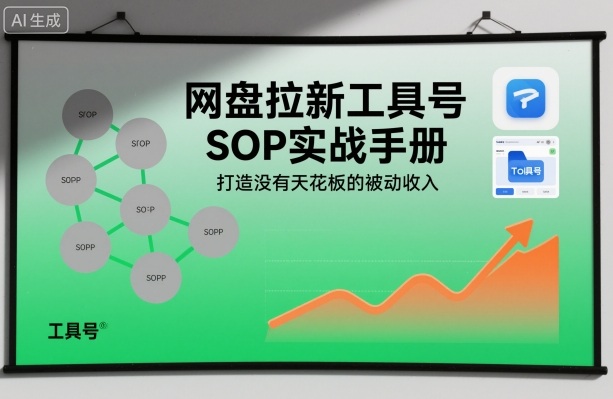 网盘拉新工具号SOP实战手册，打造没有天花板的被动收入-资源站