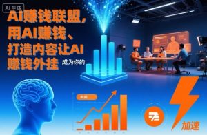AI賺钱联盟，用AI賺钱、打造内容让AI成为你的賺钱外挂-资源站