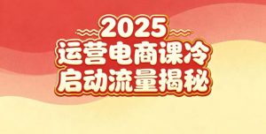 2025小红书运营电商课:新手实战+冷启动+流量揭秘-资源站