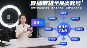 直播带货全品类起号,逻辑思维教学,主播+运营全流程-资源站