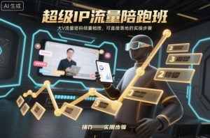 超级IP流量陪跑班，大V流量密码倾囊相授，可直接落地的实操步骤-资源站