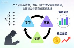 个人闭环实战营,为自己建立稳定变现的基础,全面建立你的商业逻辑思维-资源站