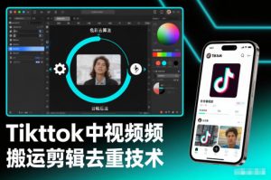 Tiktok中视频纯搬运剪辑去重技术，外来技术，自行测试-资源站