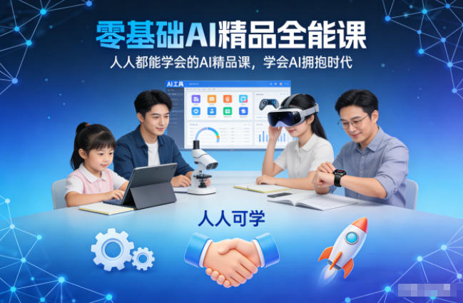 零基础AI精品全能课，人人都能学会的AI精品课，学会AI拥抱时代-资源站