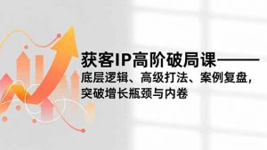 获客IP高阶破局课，底层逻辑、高级打法、案例复盘，突破增长瓶颈与内卷-资源站