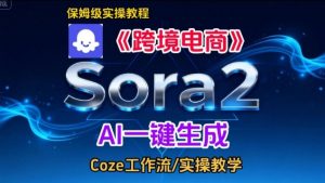 Sora2生成《跨境电商》英文短视频，实操搭建教学课，通俗易懂，包教包会-资源站