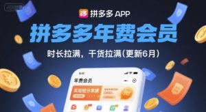 拼多多年费会员，实经验分享操，时长拉满，干货拉满(更新12月)-资源站