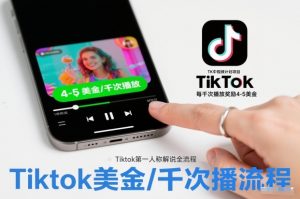 TK中视频计划项目，Tiktok第一人称解说流程，每干次播放奖励4-5美金-资源站
