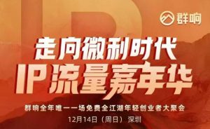 2025ip嘉年华万人12月14深圳线下课，走向微利时代，IP流量嘉年华，实操性极强的商业干货课-资源站