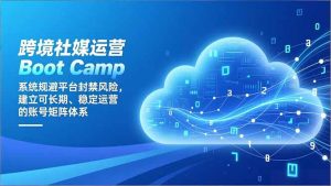 跨境社媒运营Boot Camp:系统规避平台封禁风险,建立可长期、稳定运营的账号矩阵体系-资源站
