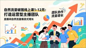 自然流量破圈线上课1-12月:打造运营型主播团队 直播间自然流量爆发式增长-资源站