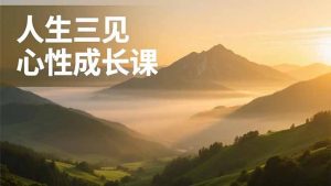 人生三见心性成长课，见天地众生自己，搞透人性安顿身心，活出清晰自我，内在富足无价-资源站