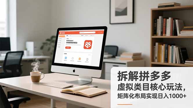 拆解拼多多虚拟类目核心玩法，矩阵化布局实现日入1000+-资源站