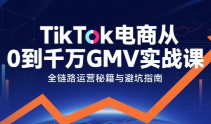 TikTok电商从0到千万GMV实战课，从0到1拆解实战秘籍(更新)-资源站