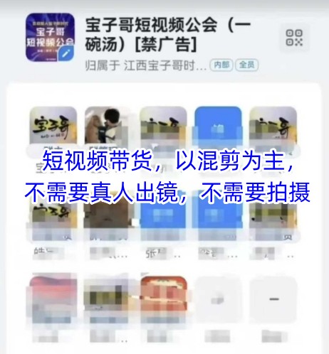 宝子哥头部团队短视频带货，以混剪为主，不需要真人出镜，不需要拍摄【更新11月】-资源站