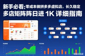 新手必看：零成本做拼多多虚拟店，长久稳定，多店矩阵日进1K详细指南【揭秘】-资源站