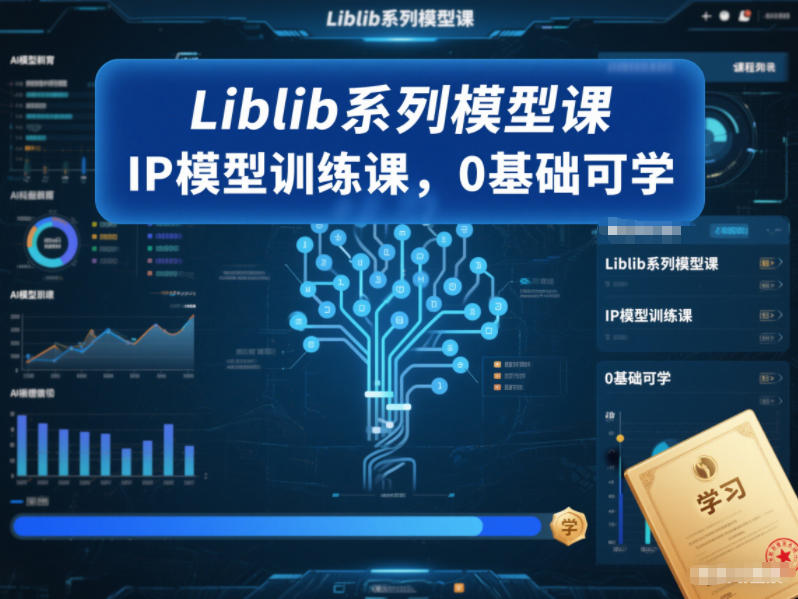 Liblib系列模型课，IP模型训练课，0基础可学-资源站