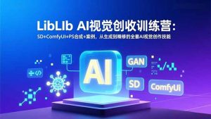 LibLIb AI视觉创收训练营：SD+ComfyUI+PS合成+案例，从生成到精修的全套AI视觉创作技能-资源站