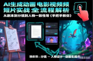AI生成动画电影视频短片实战全流程解析，从剧本到分镜到人物一致性等手把手教你-资源站