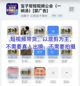 宝子哥头部团队短视频带货，以混剪为主，不需要真人出镜，不需要拍摄【更新12月】-资源站
