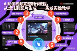 AI动画视频完整制作流程，从想法到影片生成一条龙实操教学-资源站