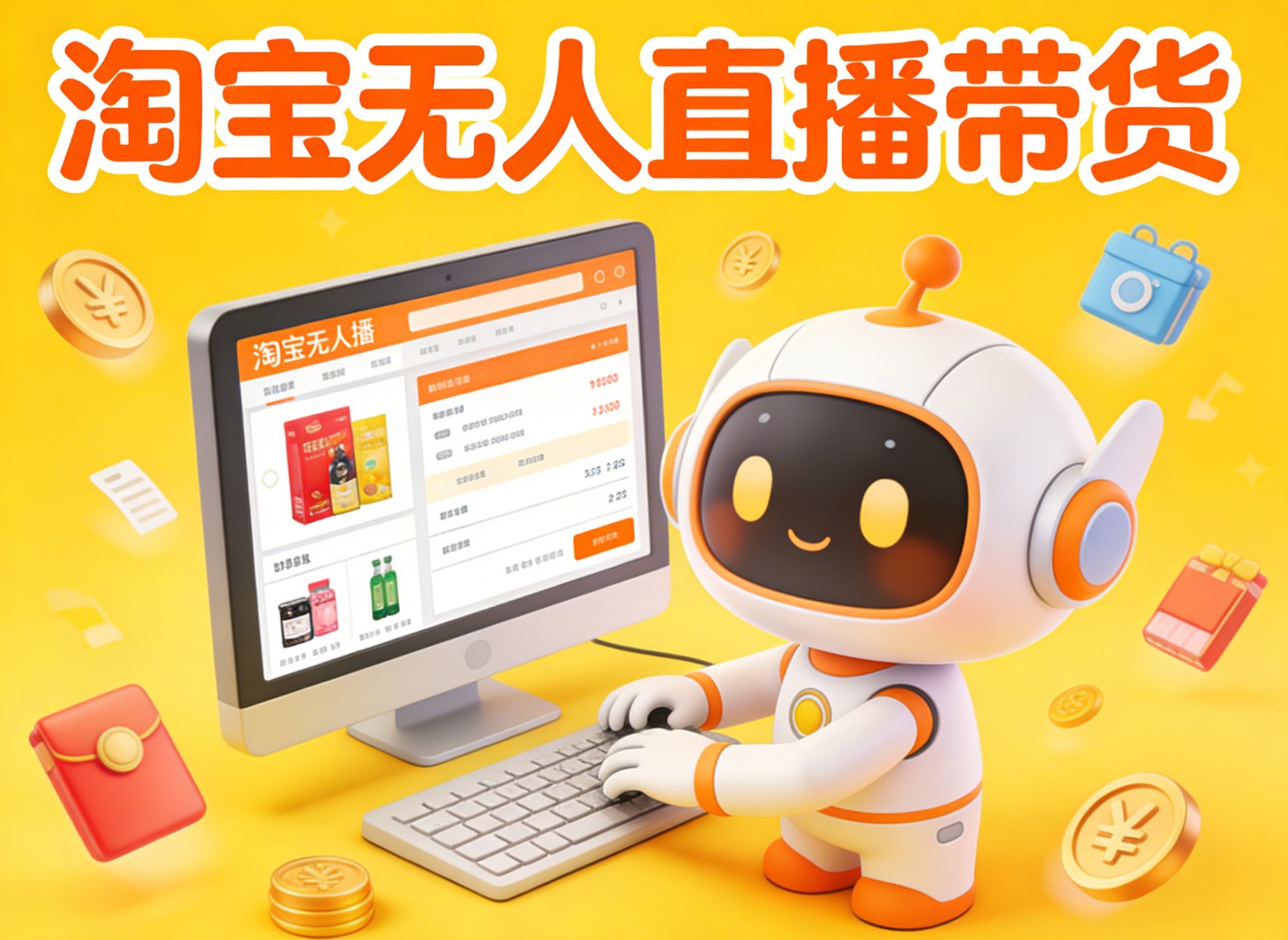 淘宝无人直播带货，24小时自动卖货，月佣金1W+，不违规不封号，不用露脸-资源站