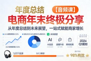 电商年未终极分享，从年度总结到未来展望，一站式赋能商家增长【音频课】-资源站