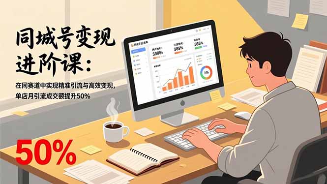 同城号变现进阶课：在同城赛道中实现精准引流与高效变现，单店月引流成交额提升50%-资源站
