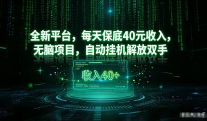 最新看广平台，每天保底30-4米，无脑项目，自动挂G解放双手【揭秘】-资源站