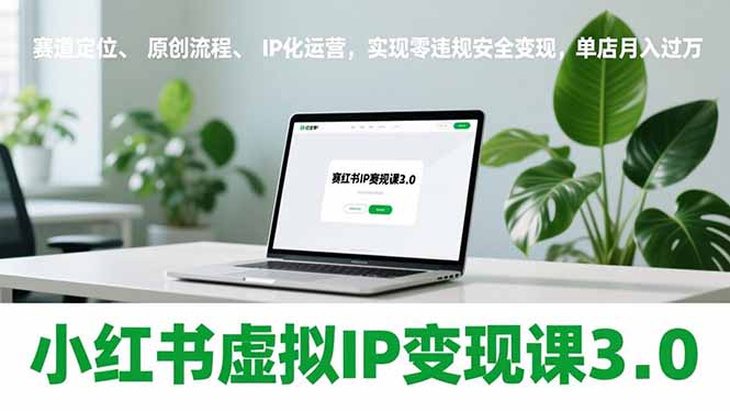 小红书虚拟IP变现课3.0，赛道定位、原创流程、IP化运营，实现零违规安全变现，单店月入过万-资源站