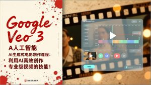 Google Veo 3人工智能AI生成式电影制作课程：利用AI高效创作专业级视频的技能！-资源站