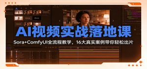 AI视频实战落地课：Sora+ComfyUI全流程教学，16大真实案例带你轻松出片-资源站