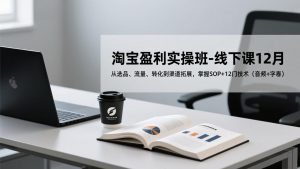 淘宝盈利实操班-线下课12月，从选品、流量、转化到渠道拓展，掌握SOP+12门技术(音频+字幕-资源站