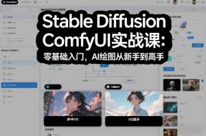 Stable Diffusion ComfyUI实战课：零基础入门，AI绘图从新手到高手-资源站
