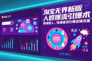 淘宝无界新版人群爆流引爆术，精准圈人，快速破流引爆店铺流量-资源站
