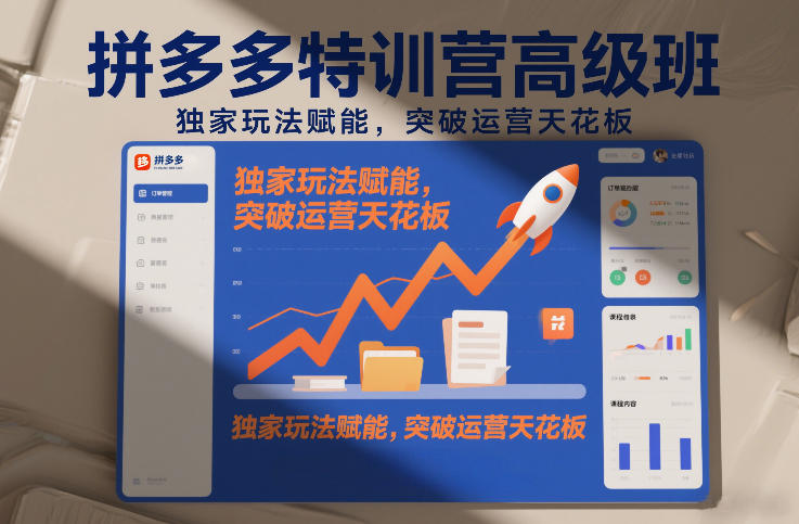 拼多多特训营高阶班，独家玩法赋能，突破运营天花板(更新26年1月)-资源站