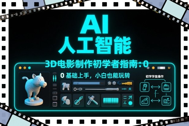 AI人工智能3D电影制作初学者指南：0基础上手，小白也能玩转-资源站